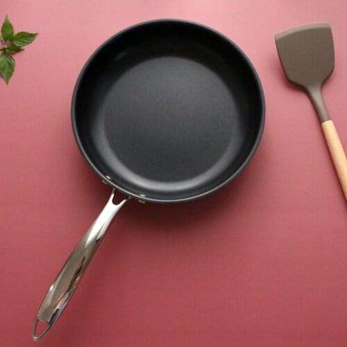 24cm Non-stick Frying pan Pancakes Egg Steak Fried Frying Cooker Pancake pan Cooking Pot Frying pan Cookware Stainless steel