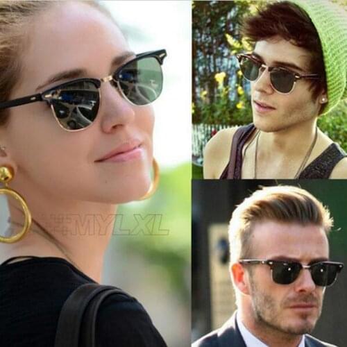 Fashion Half Frame Nail Sunglasses Men Women Brand Designer Eyewear Classic Semi-frame Sun Glasses Fashion Gafas Oculos De Sol