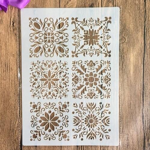 A4 29 *21cm Retro pattern DIY Stencils Wall Painting Scrapbook Coloring Embossing Album Decorative Paper Card Template,wall