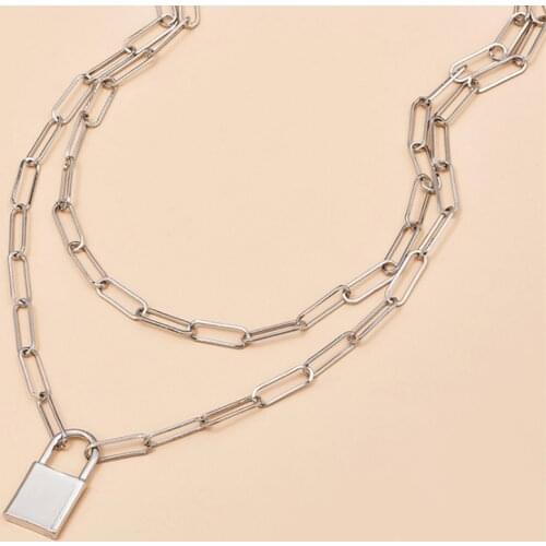 Vintage Women Geometric Pendant Multi-layer Necklace Jewelry Wholesale