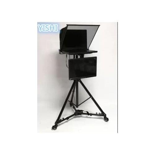 YiSHI New 20 Inch Folding Portable Micro Meeting Course Moderator Inscription Teleprompter Dual Display Prompts