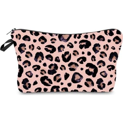 Sexy Leopard Printed Cosmetics Organizer Bag Hot Sale Storage Bags for Women Waterproof Makeup Bag for Trip Mini Gift Pouch