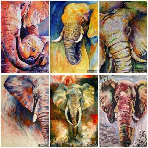 Animal 5D Full Square Diamond Embroidery Elephant Home Decor Mosaic Diamond Painting Cross Stitch 3D Diamond Needlework