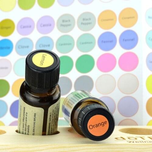 1Pc Bottle Labels Rounded Tag Stickers Adhesive Oil Bottle Decals Labels For Essential Oil Bottle