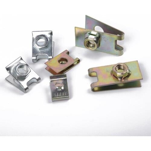 100Pcs Clips Auto U Type Fasteners Car Body Panel Trim Screw Universal