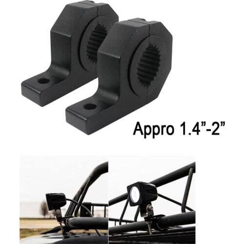 2 X 1.4 -2 " inch Off Road bar Mount Bracket MountingTube Clamps For HID ATV SUV Truck 4X4 4WD Offroad Driving Led Light Bar