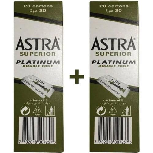 Astra Double Edge Razor Blades 2 Pack / 200 Pcs