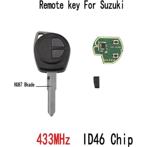 Car Remote Key Fit for SUZUKI SWIFT SX4 ALTO VITARA IGNIS JIMNY Splash 433MHz ID46 Chip Hot