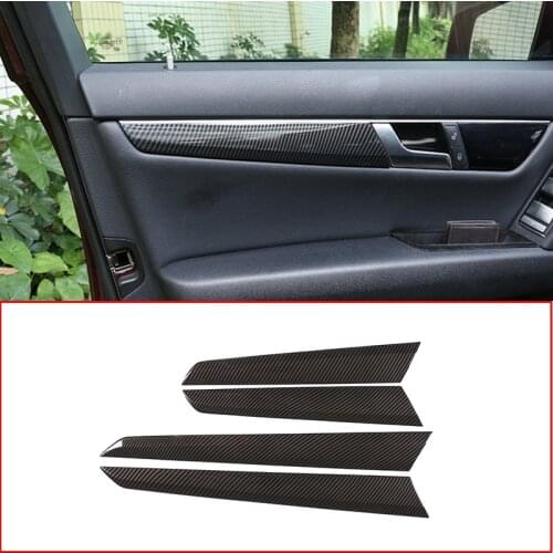 Car Interior Door Decoration Panel Cover Trim For Mercedes Benz C Class W204 C180 C200 2009-2014 Car Accessories