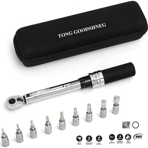 Torque Wrench 1/4 Inch,Drive Click Torque Wrench Set 1-25 Nm Accurate Bicycle tool Maintenance Kit for Mountain Bikes Motorcycle