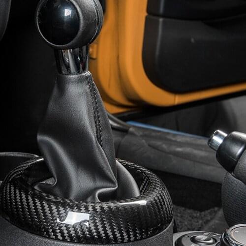 For MINI Cooper Clubman Countryman F56 Carbon Fiber Gear Lever Panel Decoration Dustproof Ring Interior Accessories