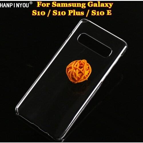 For Samsung Galaxy S10 / S10e / Plus Hard PC Case Ultra Thin Clear Hard Plastic DIY Cover Protective Skin