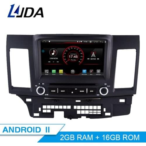 LJDA Android 10 Car DVD Player For Mitsubishi LANCER 2007-2016 Wifi GPS Navi 2 Din Car Radio 2G RAM Stereo Audio Multimedia RDS
