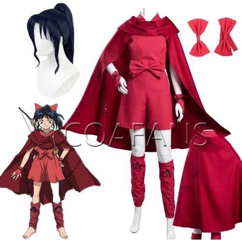 InuYasha Hanyo no Yashahime The Half-Demon Princess Moroha Kimono Tops Shorts Cloak Outfit Anime Cosplay Costumes and wig
