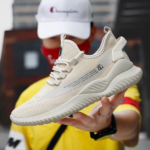 2021 Spring NewBlack Mens Causal Shoes Mesh Breathable Men Shoes Sneakers Luxury Fashion Beige White Walking Man Tennis Shoes