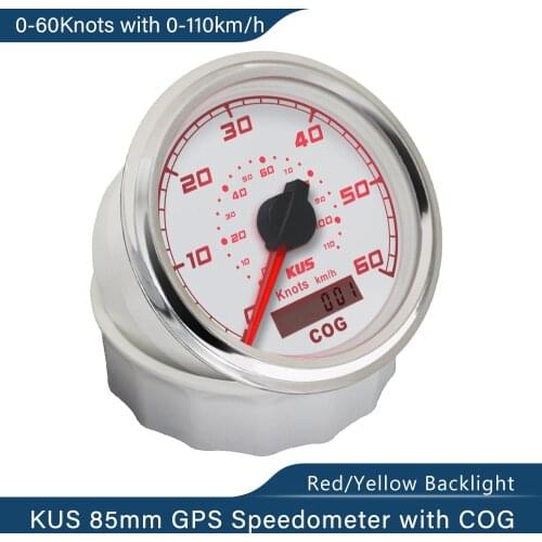 KUS Waterproof GPS Speedometer Speed Gauge 30Knots for Boat Yachts 85mm 12V/24V (SQ Series)