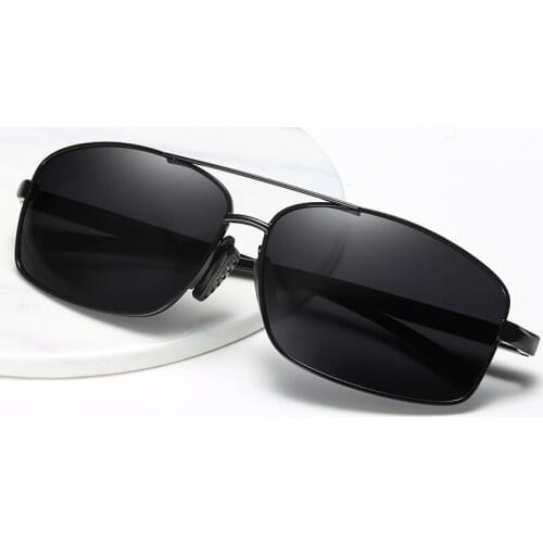 New Mens Polarized Sunglasses Men Classic Rectangle Sun Glasses Retro Metal Frame UV400 Eyewear Outdoor Shades UV400