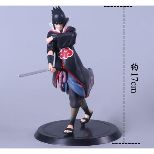 Naruto Action Figures Uchiha Sasuke Akatsuki PVC Action Figure Collectible Model Toy 17cm