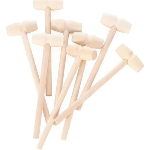 New Portable Mini Wooden Hammer Wood Mallets For Seafood Lobster Crab Leather Chocolate Cake Candy Crushing Wood Craft Tools