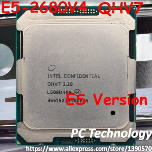 Original Intel Xeon Processor E5-2680V4 ES QHV7 CPU 2.20GHz 14-Core 35M 14NM E5-2680 V4 FCLGA2011-3 120W E5 2680V4