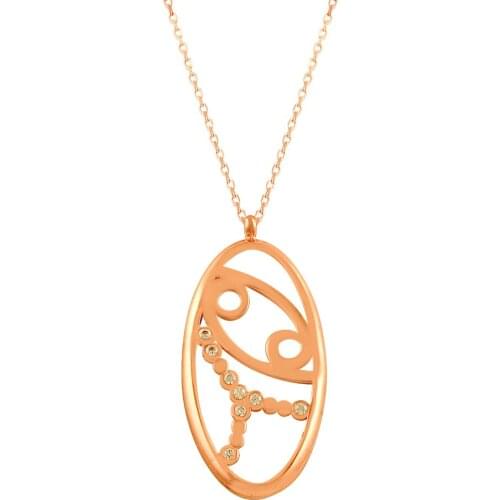 Cancer Necklace Cancer Constellation Necklace Cancer Zodiac Sign 925 Sterling Silver Rose Gold Star Sign Cz Diamond New