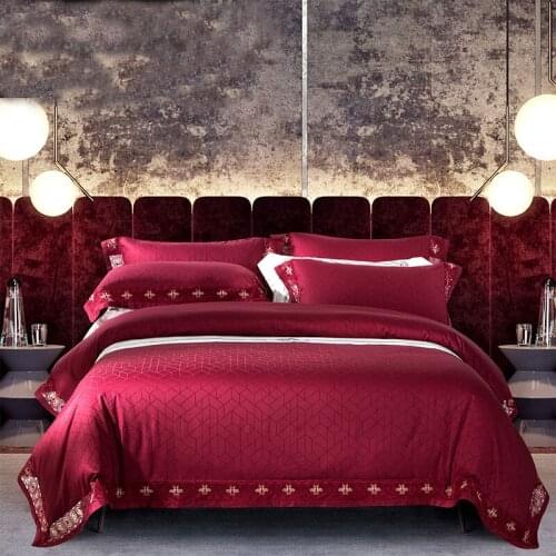 Premium Quality 120S Egyptian cotton Blue Leaf Bedding set Queen King Royal Duvet cover Bed sheet set Pillowcase 4/6pcs Europe