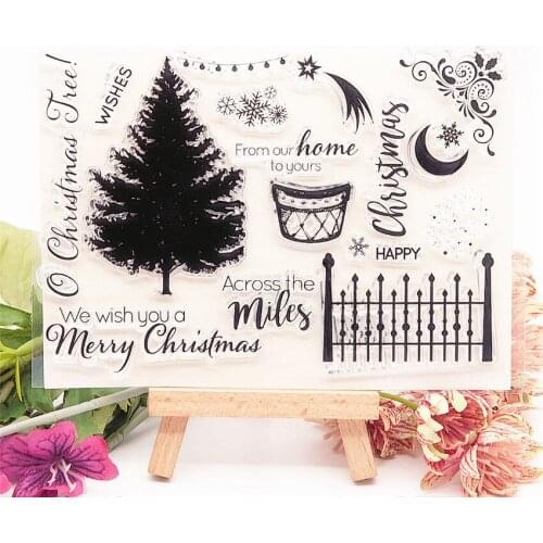 11x15.5cm Easter tree transparent seal clear stamps silicone seal TPR roller stamps DIY scrapbook album / card Cutting dies