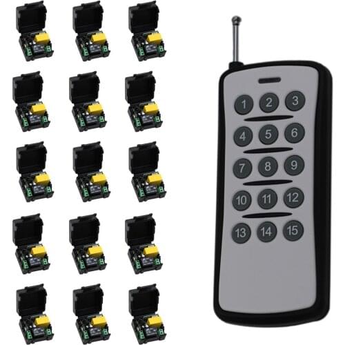 RF Wireless Remote Switch 1CH Relay Module Lighting Remote Switch Transmitter With Receiver For Electric Gate Doors 315/433Mhz