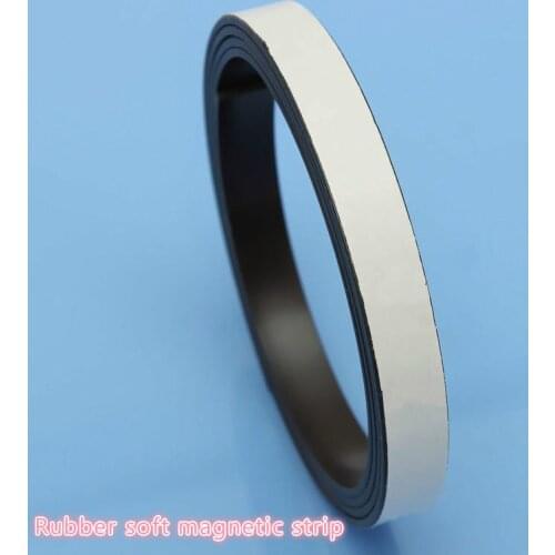 Long 1 m rubber soft magnetic strip, computer chassis dust net magnetic strip 12mm*2mm