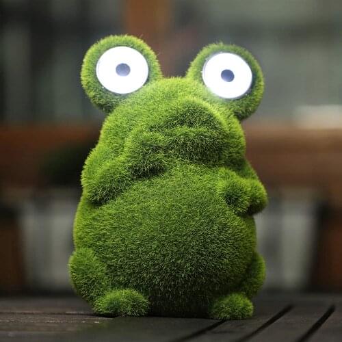 Garden Frog Solar Light Resin Cute Big Eye Outdoor Decor with Solar Lights, Yard Art Decoration,garden decoration outdoor