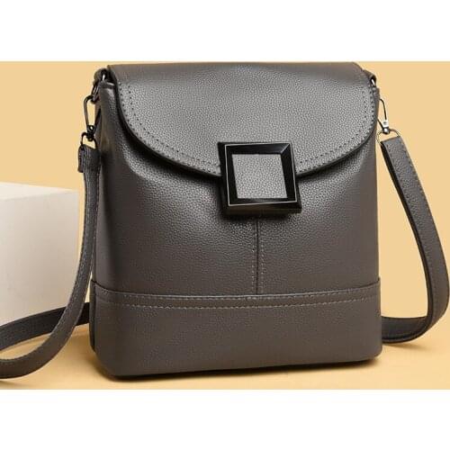 Womens Bag Simple And Elegant Lady Shoulder Bag Hardware Decoration Magnetic Buckle Female Messenger Bag Girl Small Square Bag