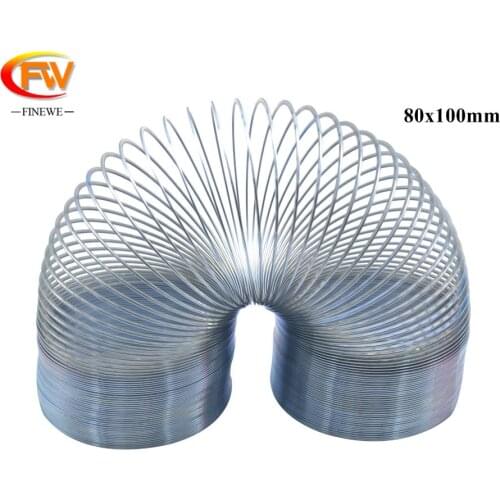 1pcs 80x100mm Rainbow Circle Funny Toys Early Development Educational Folding Metal Spring Coil Childrens Creative Magical Toys