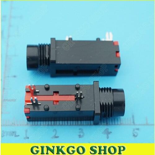 1000pcs/lot 6.35MM Stereo Female Sockect Jack 6.35 Microphone Audio Female Connector