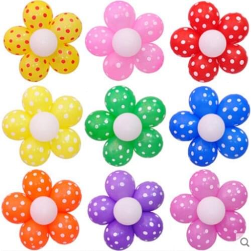12Inch Flower Shape Wave Dot Latex Balloon Baby Shower Wedding Birthday Party Decoration Children Toy