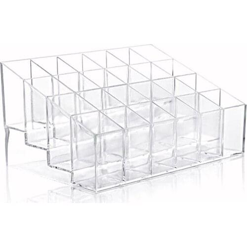 24/36/40 Grid Clear Acrylic Makeup Organizer Storage Box Lipstick Nail Polish Display Stand Holder Cosmetic rack Organizer Boxs