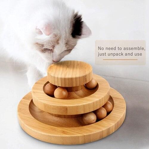 3/2 Levels Pet Cat Toy Training Amusement Plate Cats Tower Tracks Disc Cat Intelligence Amusement Triple Disc tumbler