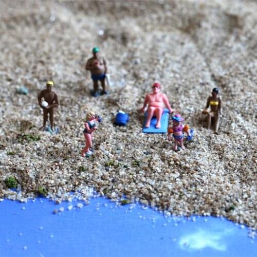 6Pcs 1:87 HO Scale Sand Table Figures Sea Side People Figures Model for Model Hobbies