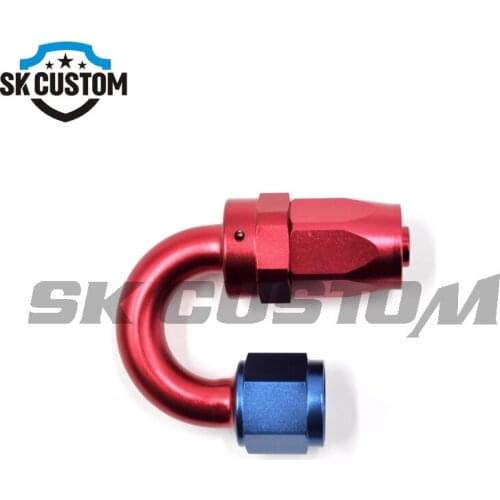 AN12 Racing Oil / Fuel Line Hose End Swivel Male Fitting Adapter Blue Red Color 45/90/120/150/180 Degree