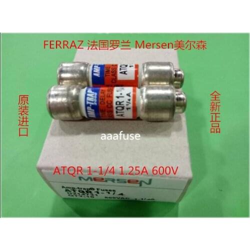 Free shipping 5pcs ATQR 1 1/4 AMP TRAP 10X38 faray ceramic fuse 1.25A delay