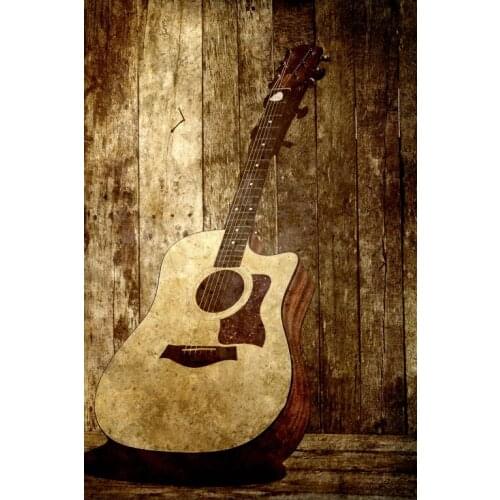 Free Shipping (Retro Guitar) canvas prints oil painting printed on canvas wall art decoration picture Home Decor Artwork XJDP-34