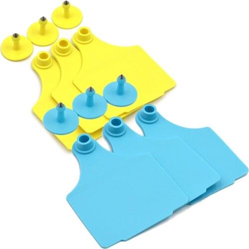 50 Pcs/Set Cow Cattle ear tag Plastic no words Livestock Big Ear Tags Marked Identification Farm Animal tools