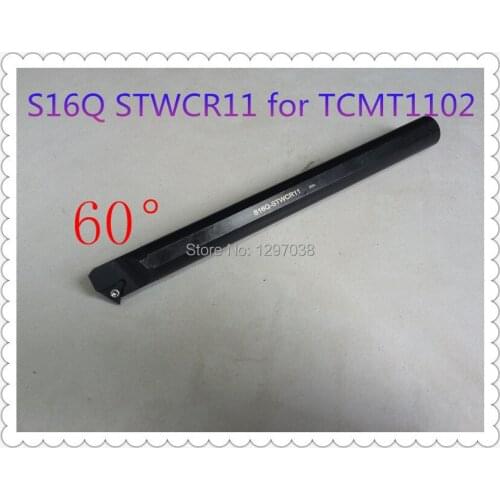 CNC lathe inner hole turning tool rod 60 Degree S16Q STWCR11 Shank Diameter 16mm Length 180mm Internal turning tool