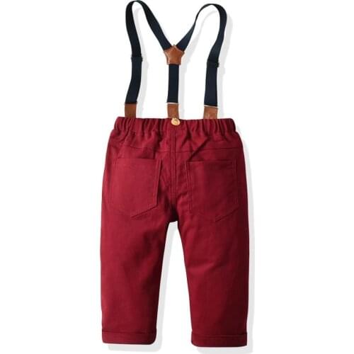Childrens spring and autumn woven trousers boys baby casual stretch pants