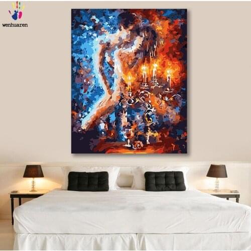 DIY colorings pictures by numbers with colors Abstract body art Nude painting picture drawing painting by numbers framed Home