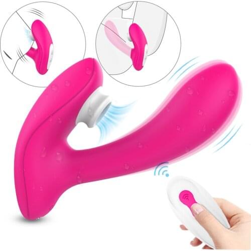 Erotic Dildo Vibrator Clit Sucker Blowjob Tongue Vibrating Panties Suction Vibrator Sex Toys for Women Women Vibro Sex Shop