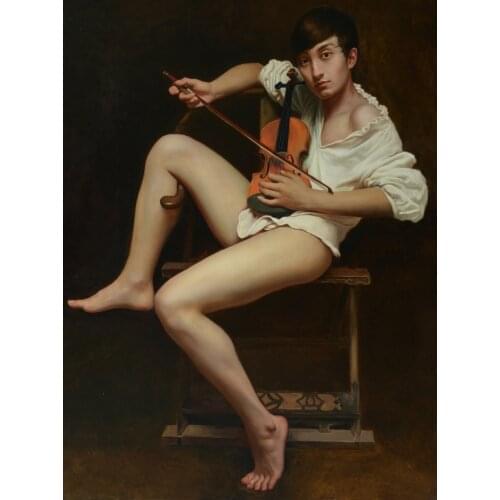 GOOD ART--TOP COOL MEN Club art painting --Male MEN art Crazy violin Violinist PRINT painting PAINTING ON CANVAS -free shipping