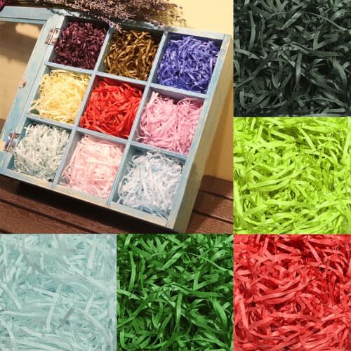 20g DIY Raffia Shredded Paper Gift Box Filler Material Wedding Party Decor Crinkle Cut Paper Shred Packaging Wrapping Decoration