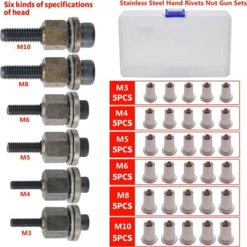 Kit Riveter Tool Accessories Mandrel Nut Replacement Simple Installation
