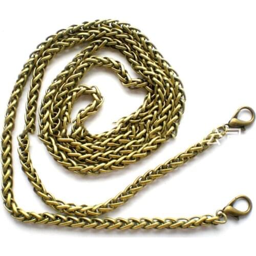 Metal Bag Strap 120CM Buckles Chain Bags Replace DIY Handmade Craft Handbag Purse Bronze Black Gold Silver
