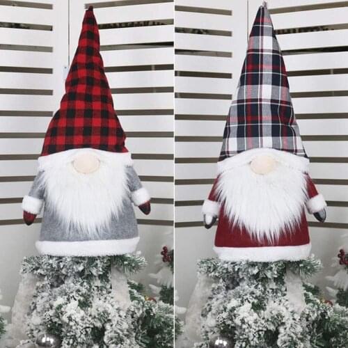 Cute Santa Faceless Gnomes Plush for Christmas Tree Topper Ornaments Xmas Holiday Home Decor NSV775